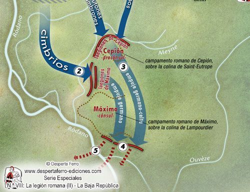 batalla de Arausio 105 a. C.