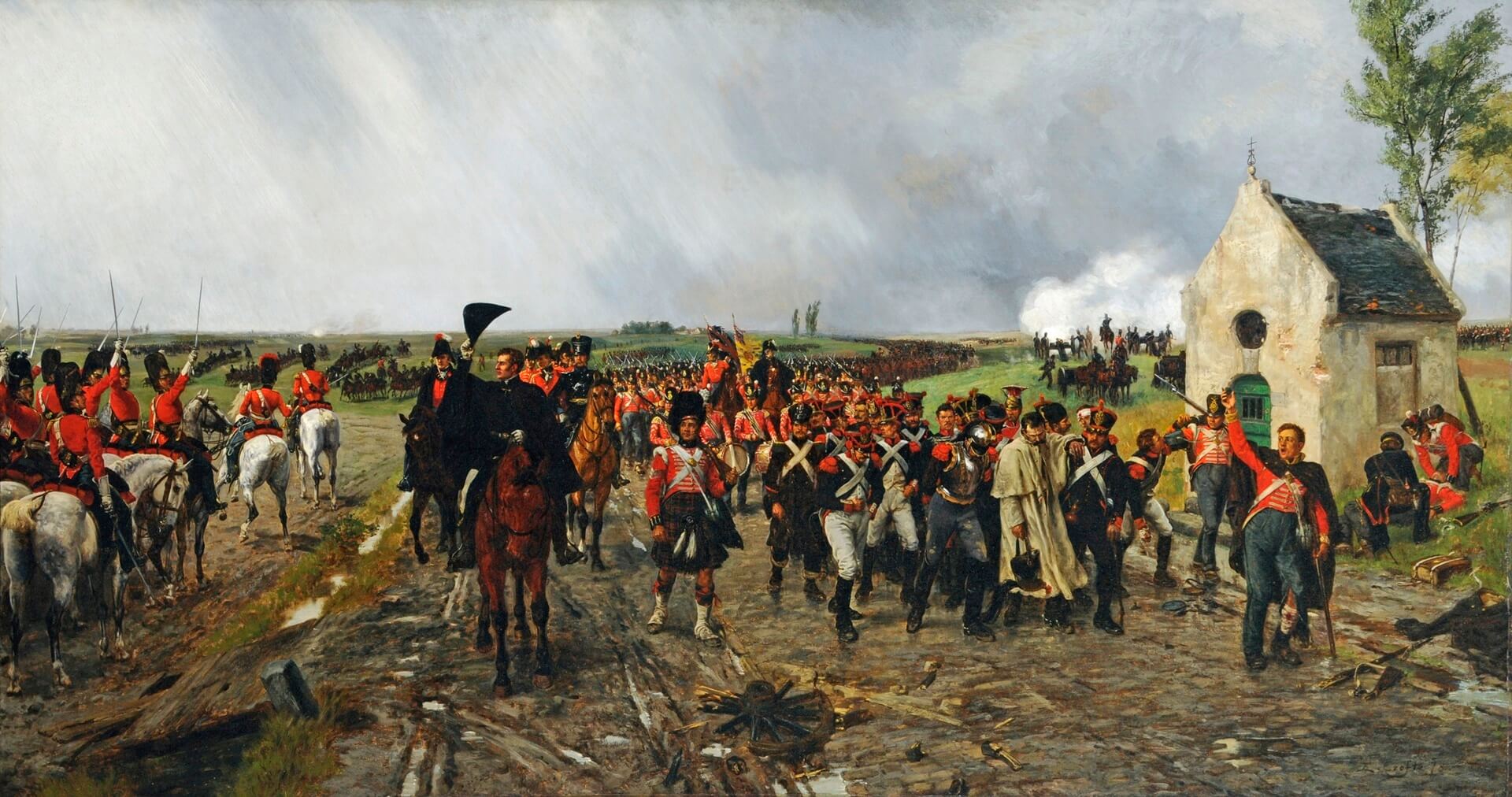 La marcha de Wellington desde Quatre Bras a Waterloo