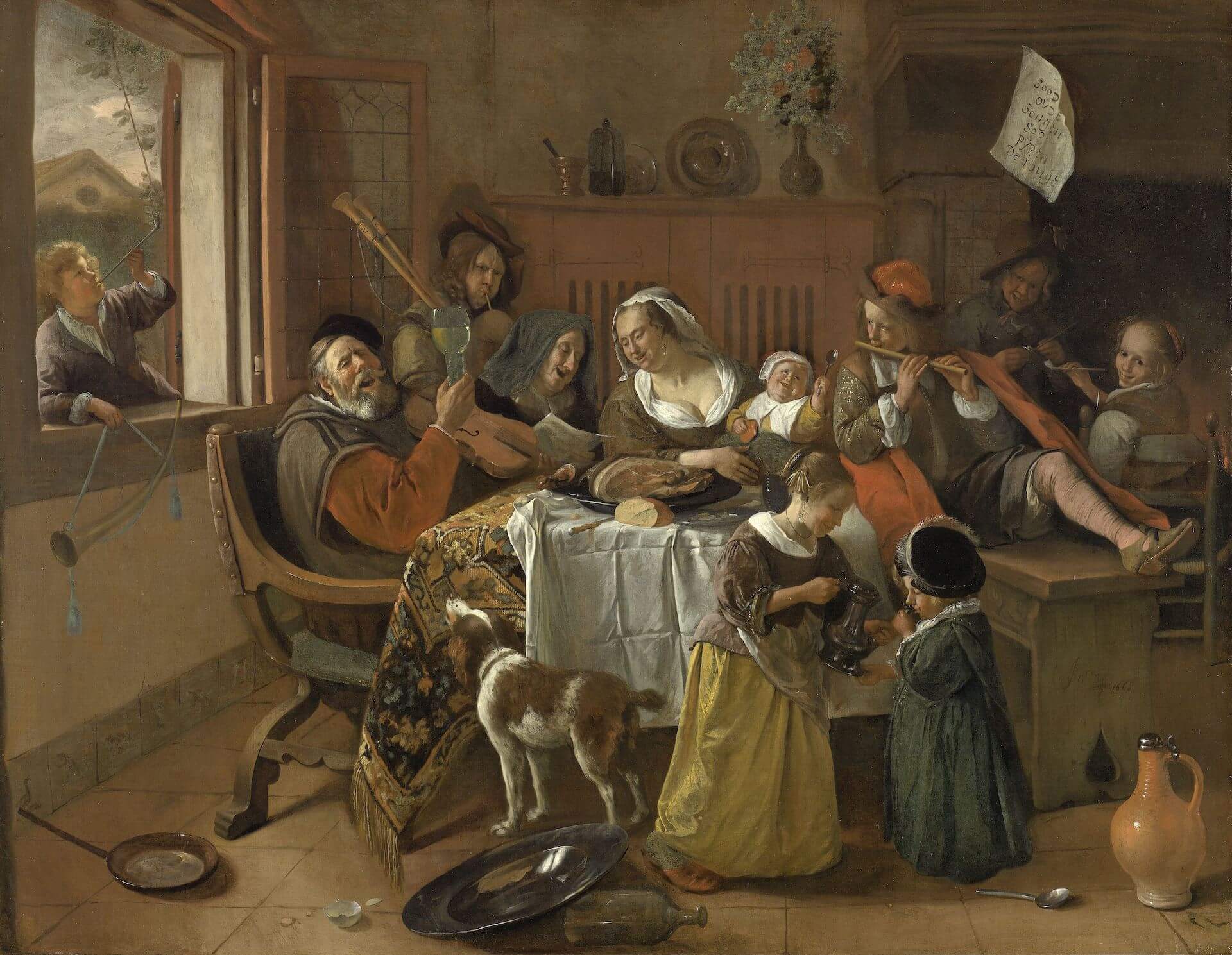 La familia alegre Jan Steen Flandes