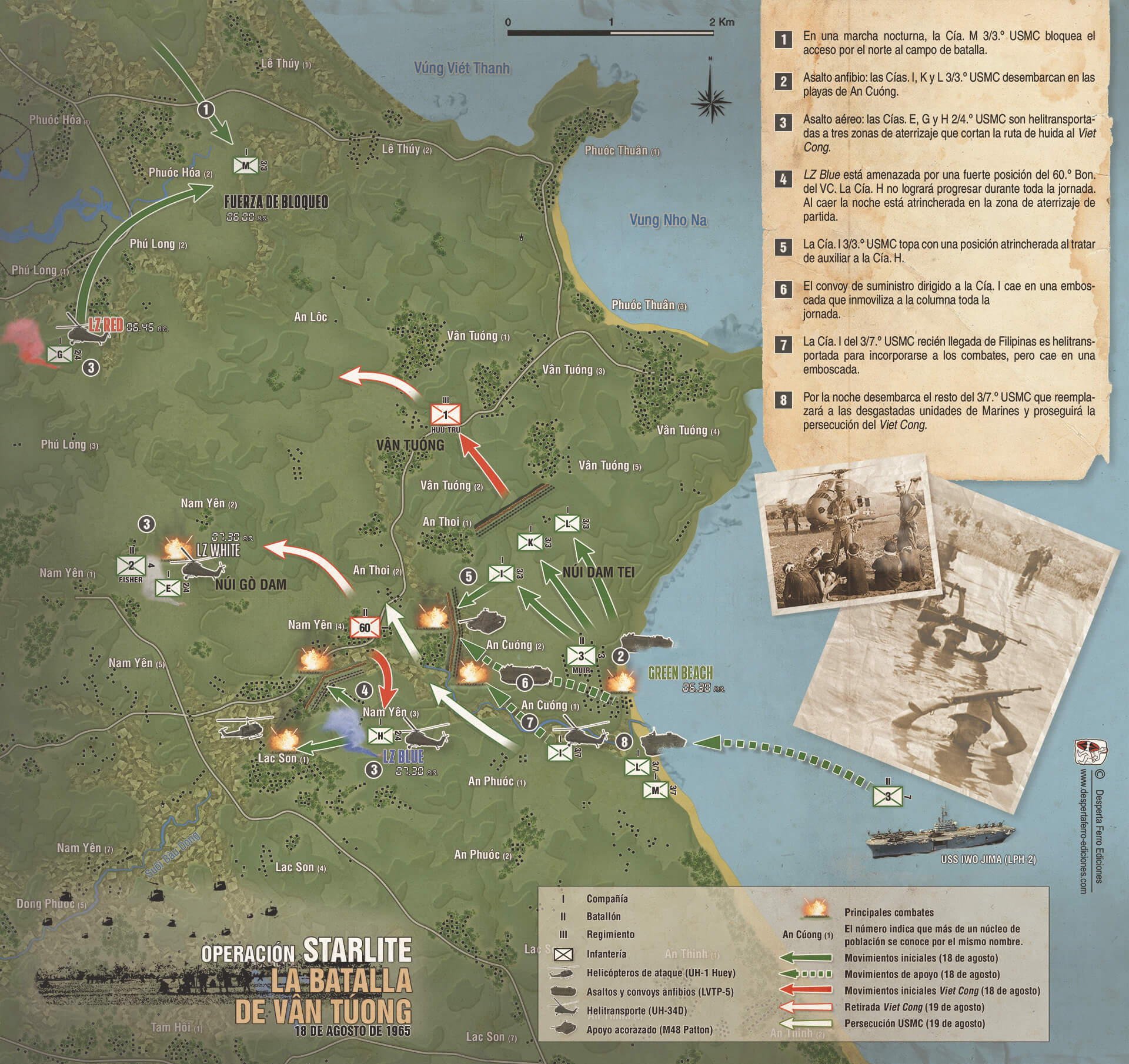 Mapa Operación Starlite Vietnam 1965