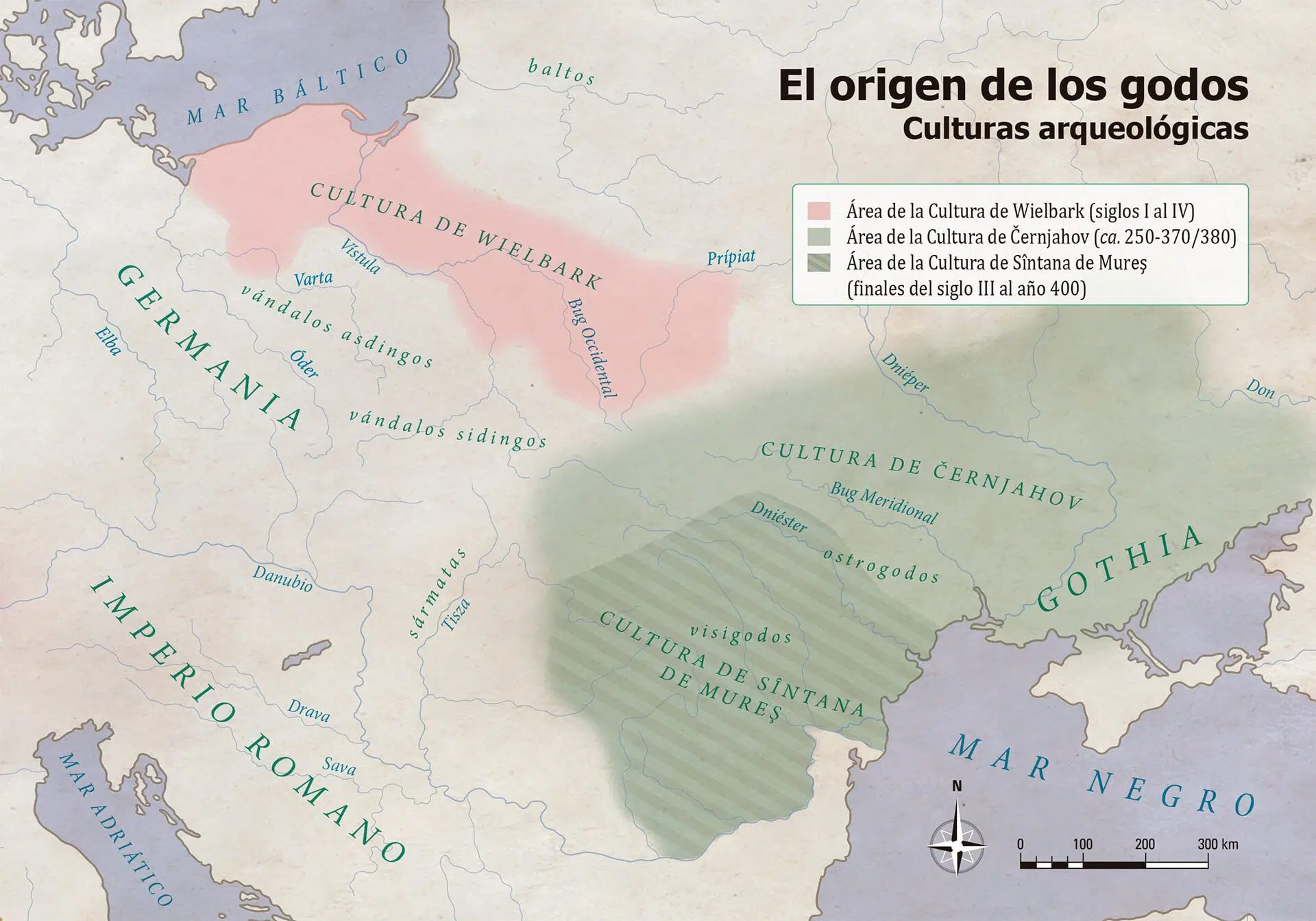 Mapa origen de los visigodos