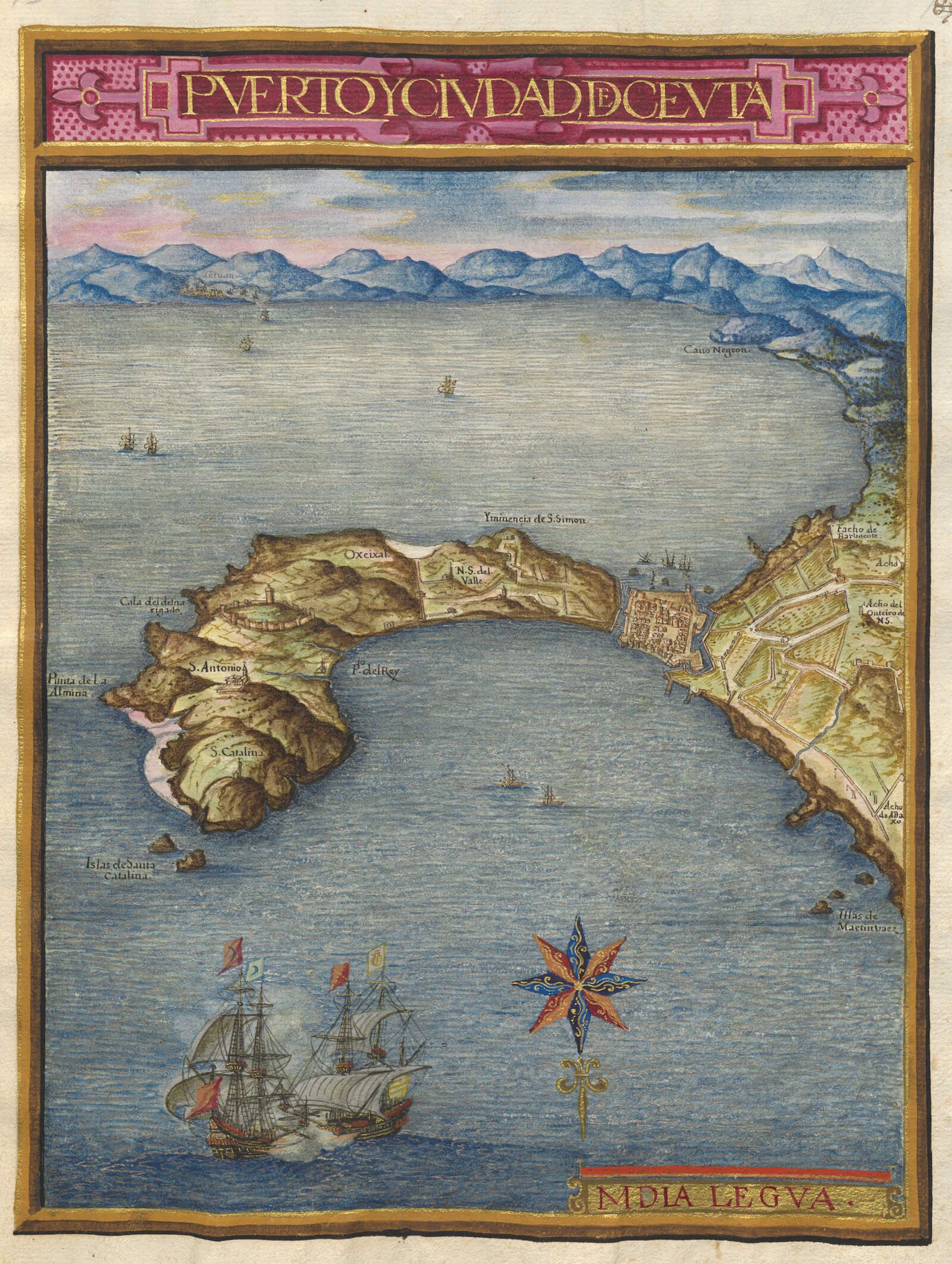 Puerto y ciudad de Ceuta 1634